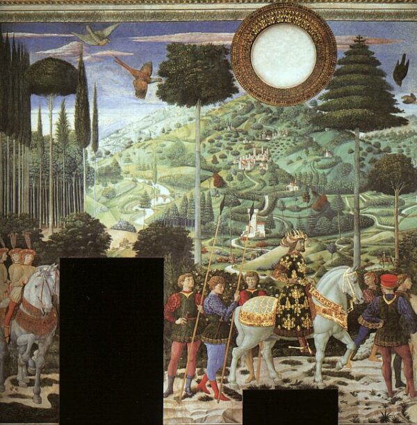Procession Of The Magus Balthasar by Benozzo Gozzoli, hand-painted oil painting reproduction
