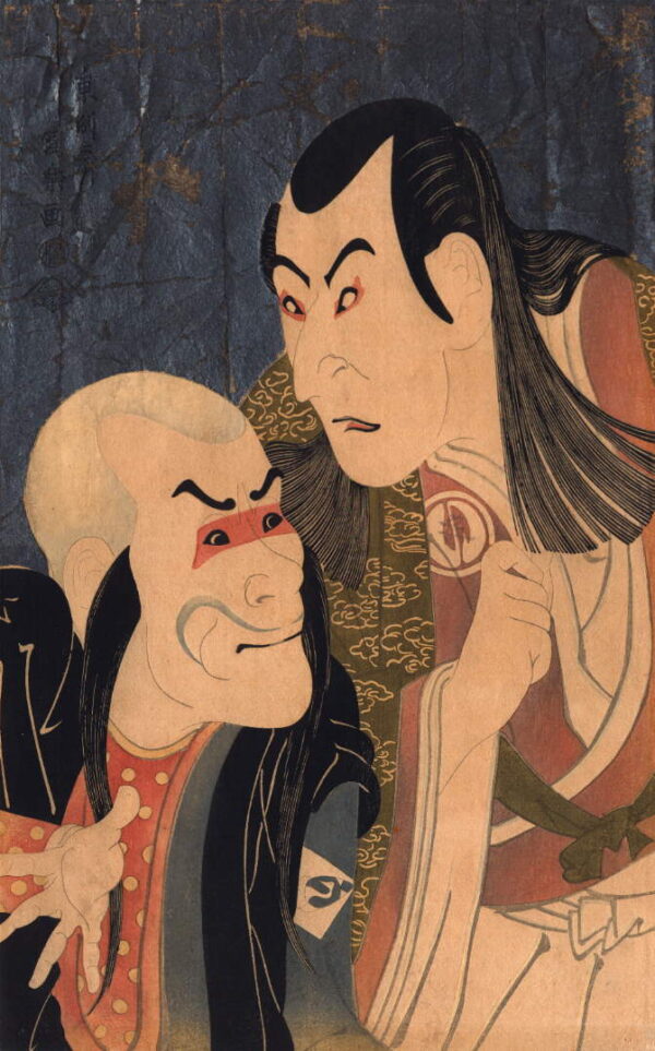 Bando Zenji and Sawamura Yodogoro by Toshusai Sharaku, hand-painted oil painting reproduction