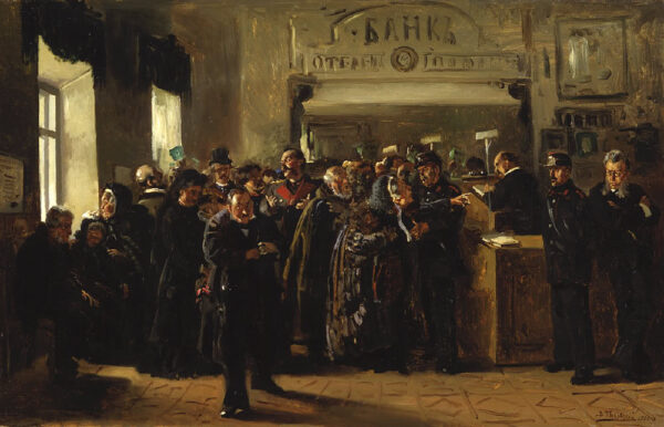 Bank Crash by Vladimir Makovsky, hand-painted oil painting reproduction