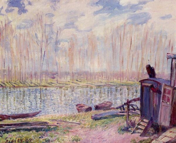 Banks of the Loing II by Alfred Sisley, hand-painted oil painting reproduction