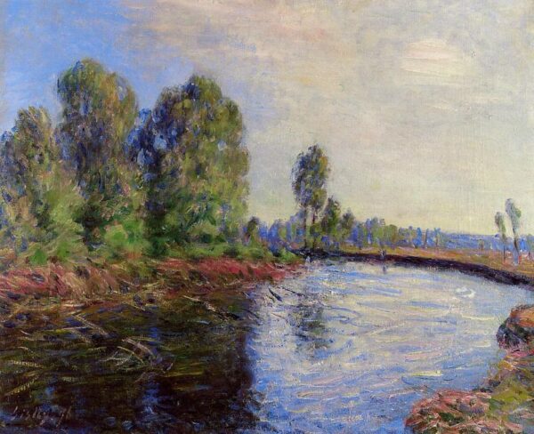Banks of the Loing III by Alfred Sisley, hand-painted oil painting reproduction