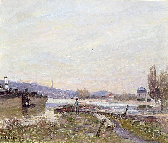 Banks of the Seine by Alfred Sisley, hand-painted oil reproduction