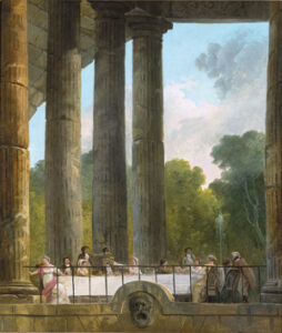 Banquet in Temple Ruins by Hubert Robert, hand-painted oil painting reproduction