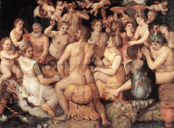 Banquet of the Gods by Frans Floris, hand-painted oil painting reproduction