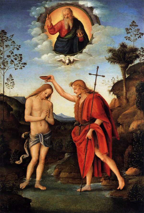 Baptism of Christ by Bacchiacca, hand-painted oil painting reproduction