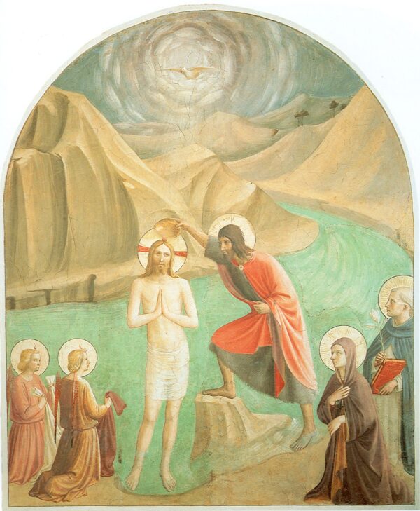 Baptism of Christ by Fra Angelico, hand-painted oil painting reproduction