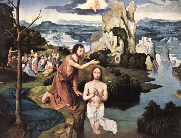 Baptism of Christ by Joachim Patenier, hand-painted oil painting reproduction