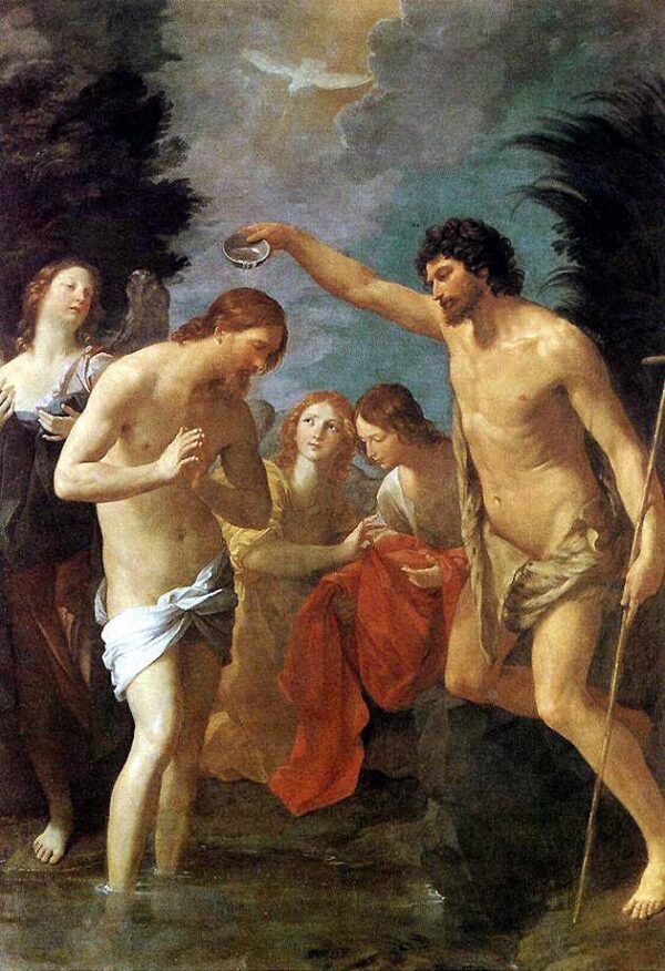 Baptism of Christ by Guido Reni, hand-painted oil painting reproduction