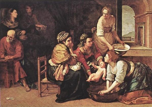 Birth of Saint John the Baptist by Artemisia Gentileschi, hand-painted oil painting reproduction