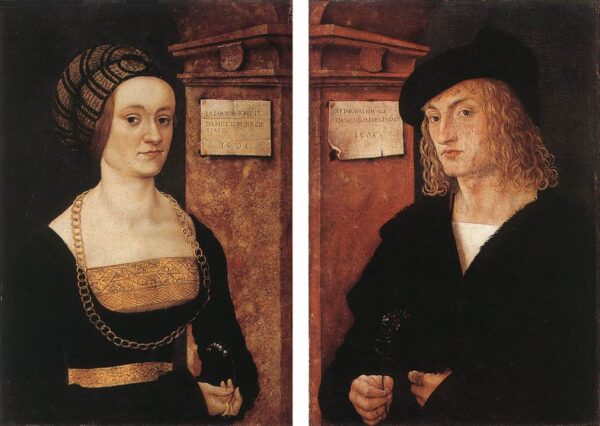 Barbara and Hans Schellenberger by Hans Burgkmair, hand-painted oil painting reproduction