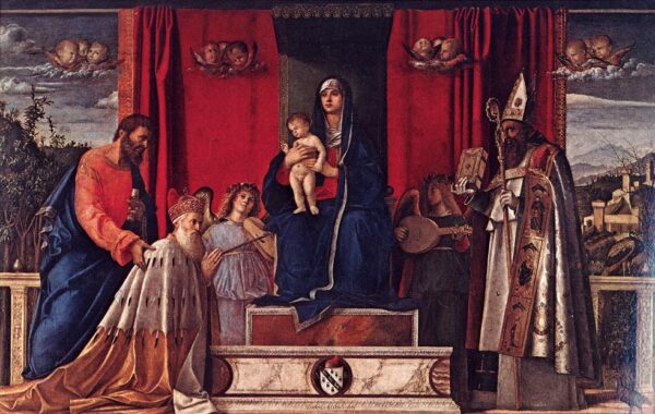 Barbarigo Altarpiece by Giovanni Bellini, hand-painted oil painting reproduction