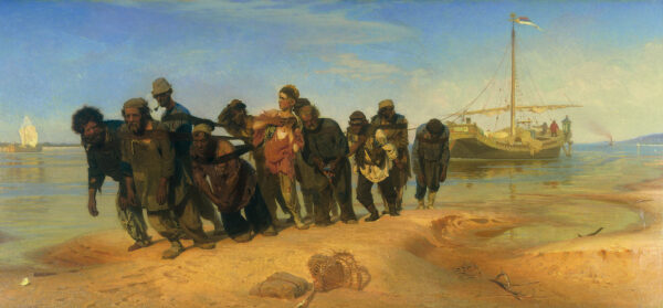 Barge Haulers on the Volga by Ilya Repin, hand-painted oil reproduction