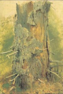Bark on Dried Up Tree by Ivan Shishkin, hand-painted oil painting reproduction