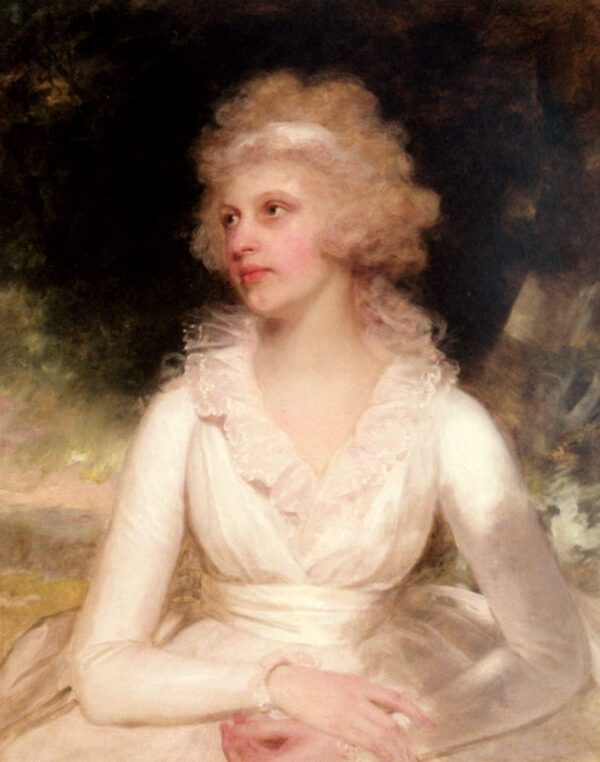 Portrait of Sophia Anne Raymond-Barker by Sir William Beechey, hand-painted oil reproduction