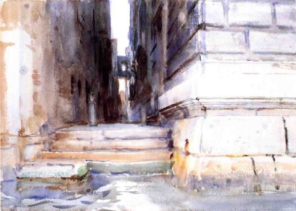 Base of a Palace by John Singer Sargent, hand-painted oil painting reproduction