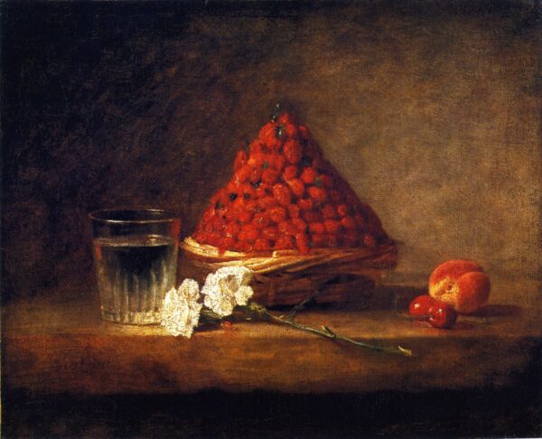 Basket of Strawberries by Jean-Baptiste-Siméon Chardin, hand-painted oil painting reproduction