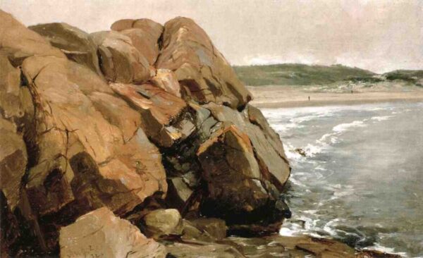 Bass Rocks by Jervis McEntee, hand-painted oil painting reproduction