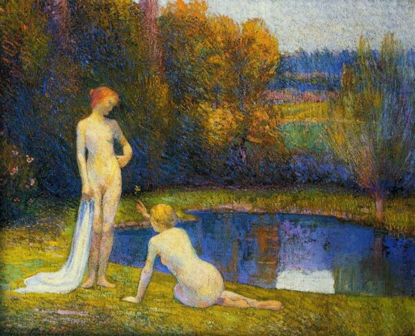 Bathers by Hippolyte Petitjean, hand-painted oil painting reproduction