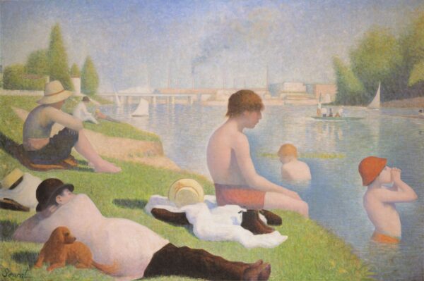 Bathers at Asnières by Georges Pierre Seurat, hand-painted oil painting reproduction