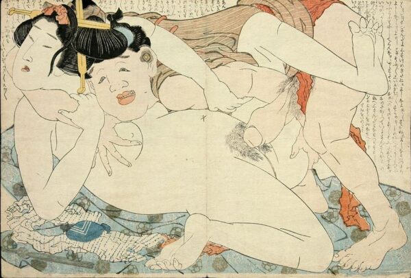 Bathhouse Rape Scene by Katsushika Hokusai, hand-painted oil painting reproduction
