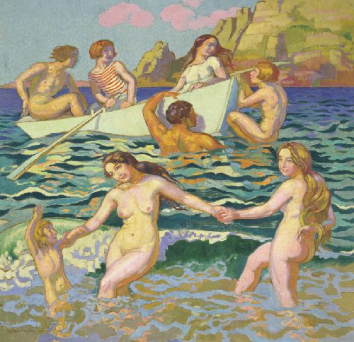 Bathing by Maurice Denis, hand-painted oil reproduction