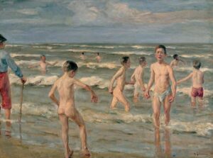 Bathing Boys by Max Liebermann, hand-painted oil painting reproduction