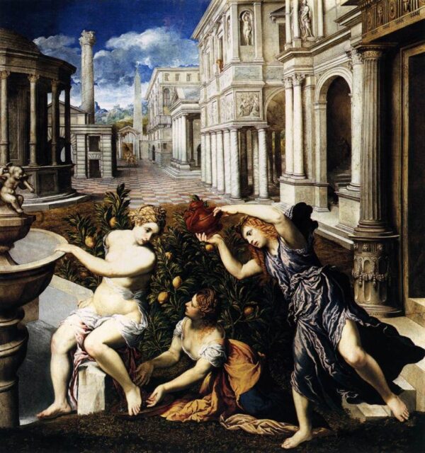 Bathsheba Bathing by Paris Bordone, hand-painted oil painting reproduction