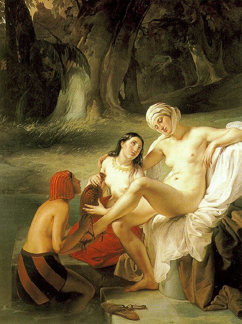 Bathsheba at Her Bath by Francesco Hayez, hand-painted oil reproduction