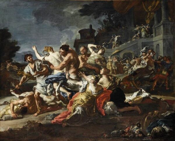 Battle Between Lapiths and Centaurs by Francesco Solimena, hand-painted oil painting reproduction