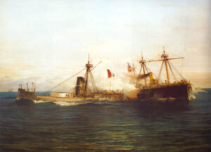 Battle of Angamos by Thomas Jacques Somerscales, hand-painted oil painting reproduction
