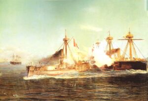 Battle of Angamos IV by Thomas Jacques Somerscales, hand-painted oil painting reproduction