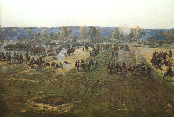 Battle of Borodino (Detail) by Franz Roubaud, hand-painted oil painting reproduction
