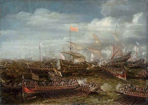 Battle of Lepanto by Andries van Eertvelt, hand-painted oil painting reproduction
