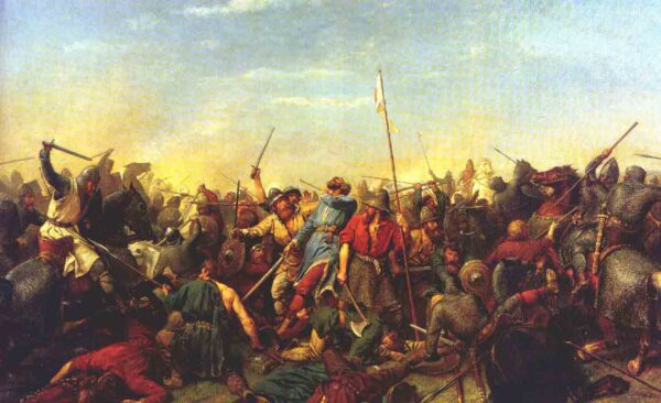 Battle of Stamford Bridge by Peter Nicolai Arbo, hand-painted oil painting reproduction