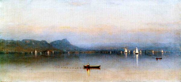 Morning on the Hudson, Haverstraw Bay by Sanford Robinson Gifford, hand-painted oil painting reproduction