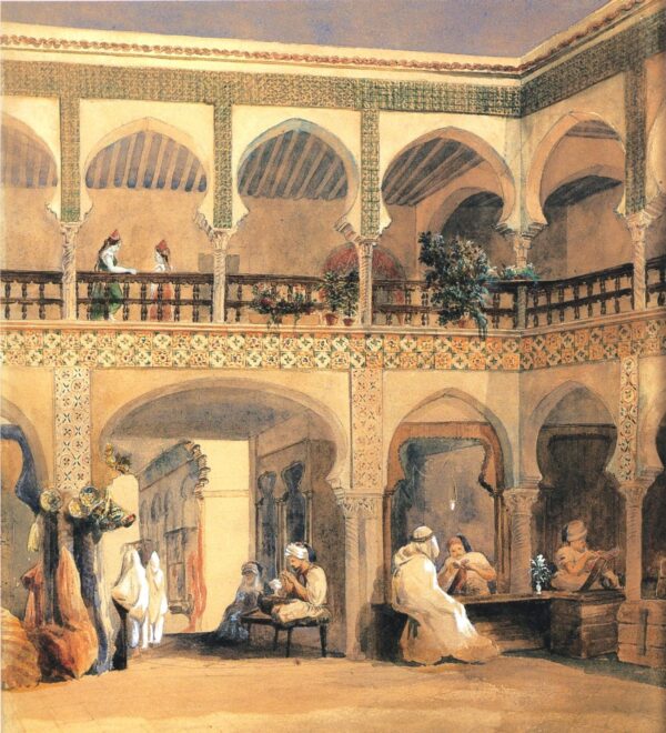 Bazaar in Orleans by Théodore Chassériau, hand-painted oil painting reproduction