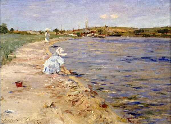 Beach Scene, Morning at Canoe Place by William Merritt Chase, hand-painted oil painting reproduction