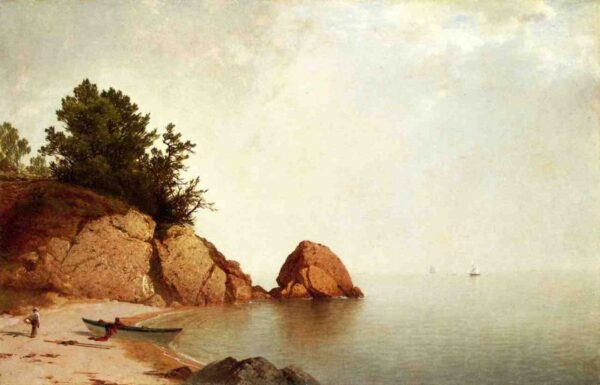 Beach at Newport II by John Frederick Kensett, hand-painted oil painting reproduction
