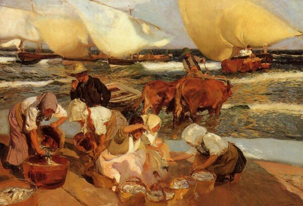 Beach at Valencia by Joaquin Sorolla y Bastida, hand-painted oil painting reproduction