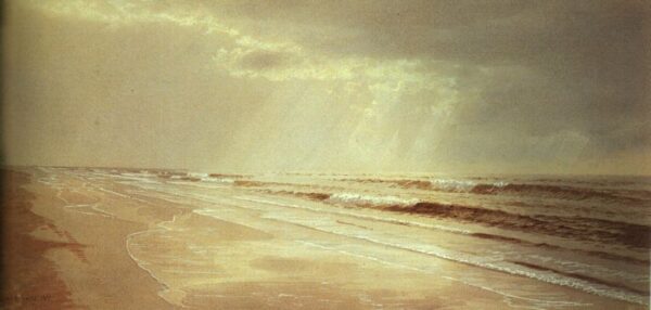 Beach with Sun Drawing Water by William Trost Richards, hand-painted oil painting reproduction
