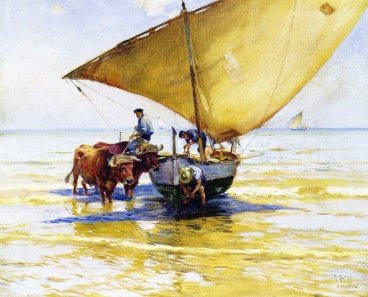 Beached by Mathias J Alten, hand-painted oil reproduction