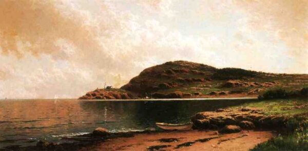 Beached Rowboat by Alfred Thompson Bricher, hand-painted oil painting reproduction