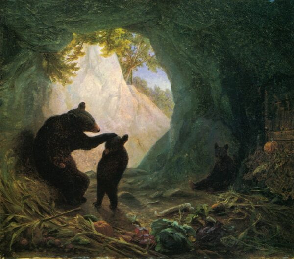 Bear and Cubs by William Holbrook Beard, hand-painted oil painting reproduction