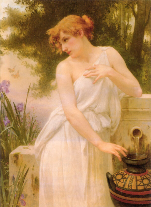 Beauty At The Well by Guillaume Seignac, hand-painted oil painting reproduction