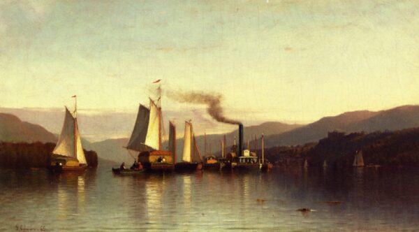 Becalmed in the Highlands by Samuel Colman, hand-painted oil painting reproduction