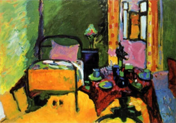Bedroom in Aintmillerstrasse by Wassily Kandinsky, hand-painted oil painting reproduction