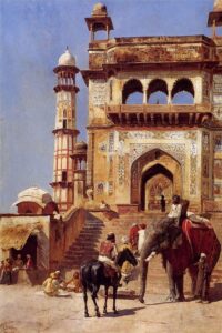 Before A Mosque by Edwin Lord Weeks, hand-painted oil painting reproduction