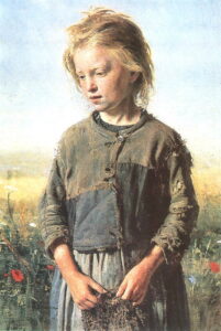Beggar (Fisher Girl) by Ilya Repin, hand-painted oil painting reproduction
