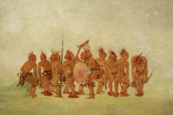 Begging Dance, Sauk and Fox by George Catlin, hand-painted oil painting reproduction