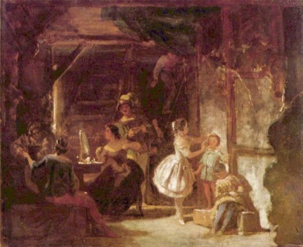 Behind The Window Blinds by Carl Spitzweg, hand-painted oil painting reproduction